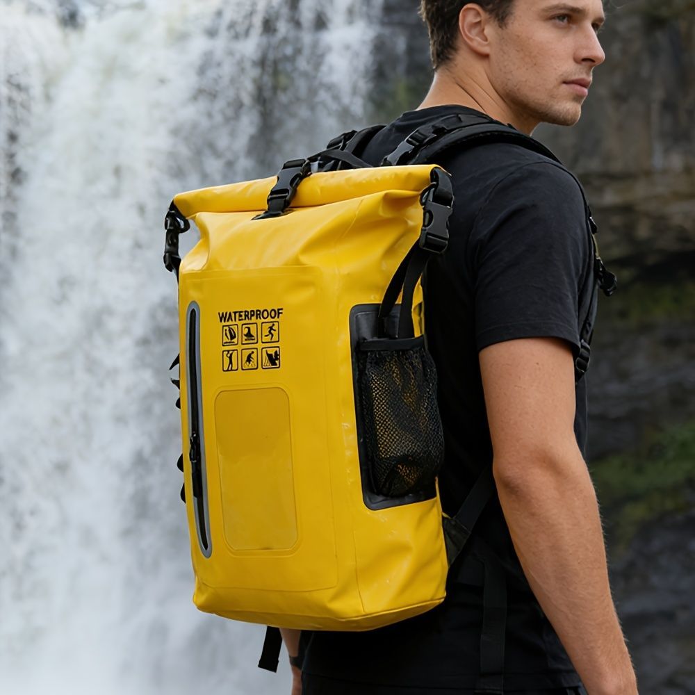 waterproof backpack, dry-wet separation, outdoor sports backpack, fishing backpack, camping backpack, canyoning backpack, swimming backpack, rafting backpack, waterproof gear, Australia outdoor backpack, hiking backpack water resistant - Gray - Size 25L