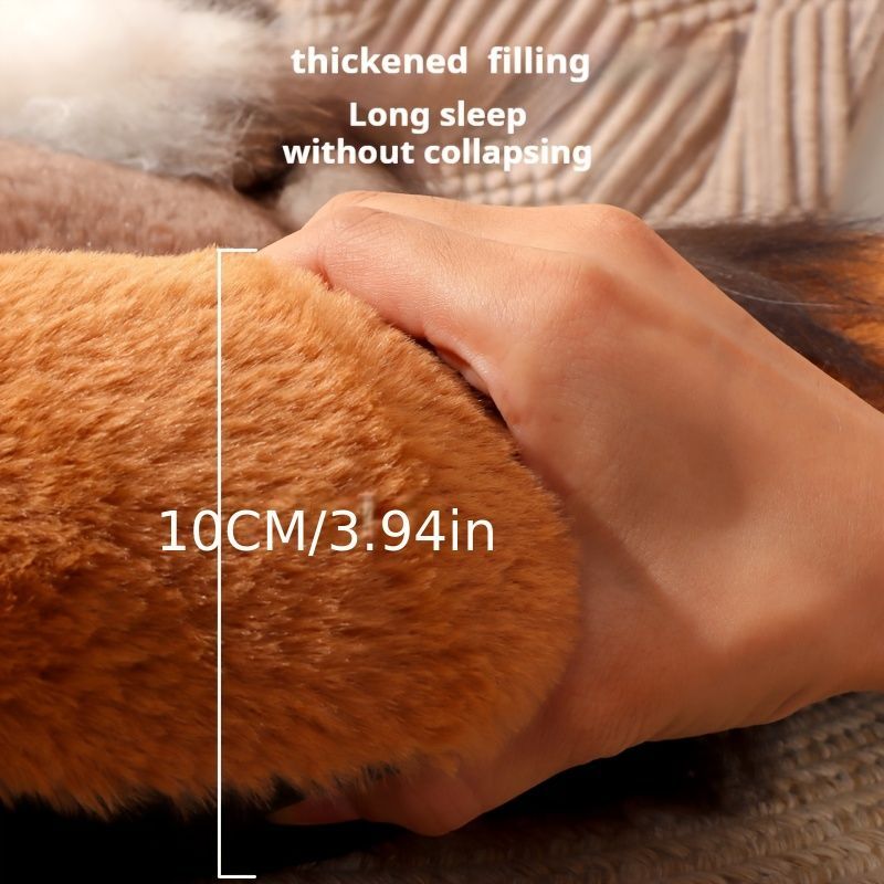 dog bed, bear shaped dog bed, thickened dog bed, enlarged dog bed, all season dog bed, comfortable dog bed, Australia, soft plush dog bed, machine washable dog bed - Light coffee color - Size M-5kg