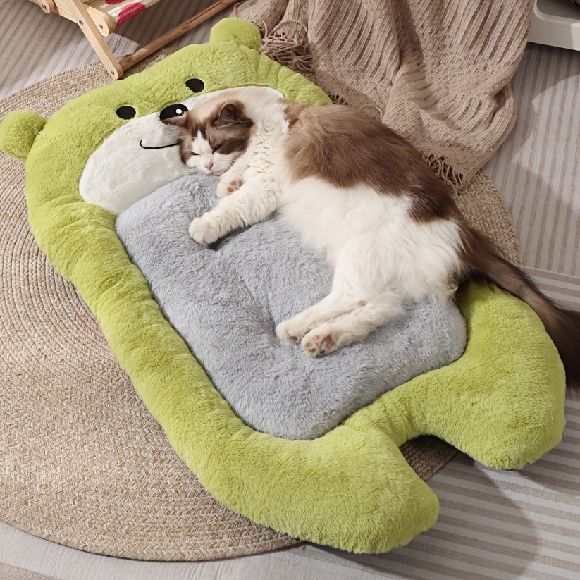 dog bed, bear shaped dog bed, thickened dog bed, enlarged dog bed, all season dog bed, comfortable dog bed, Australia, soft plush dog bed, machine washable dog bed - Light coffee color - Size M-5kg