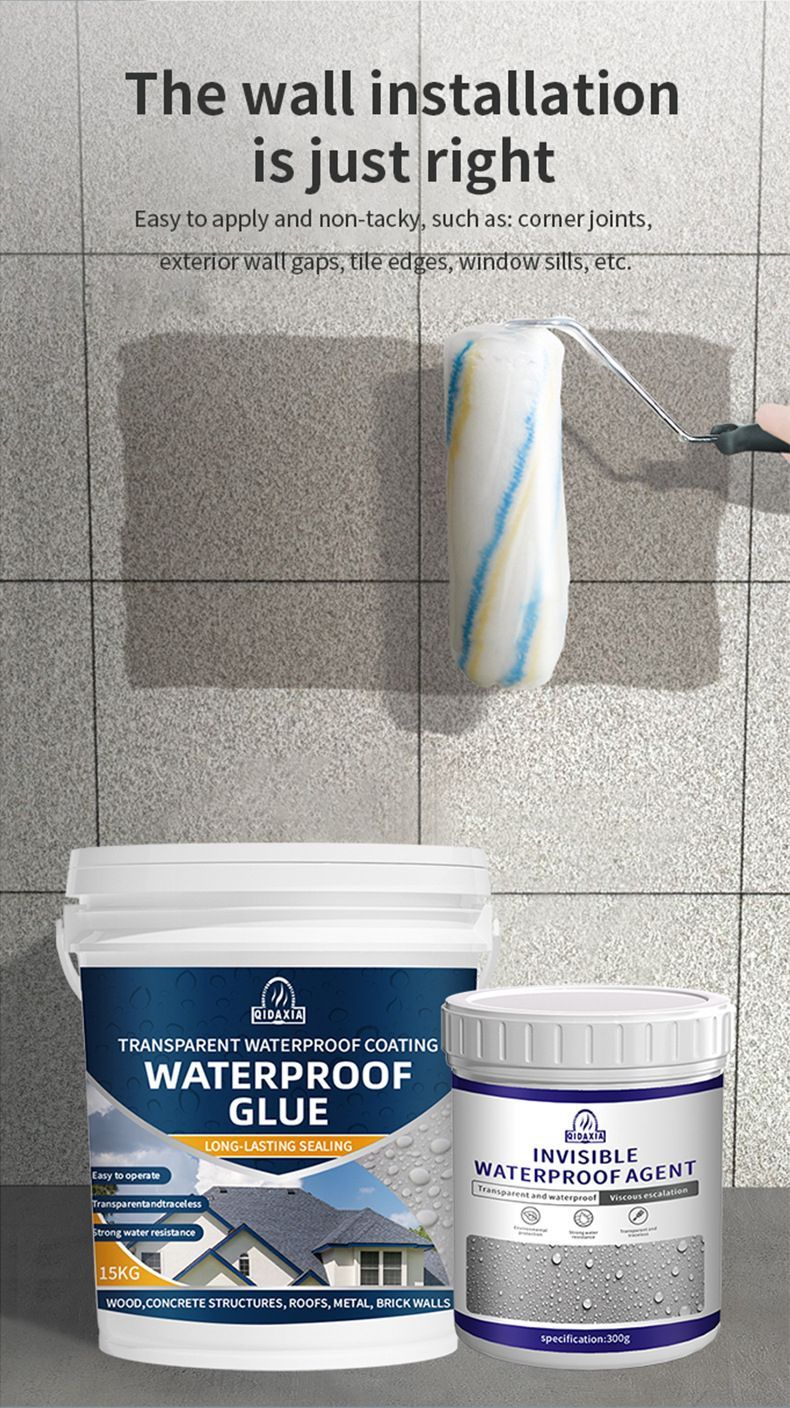 transparent waterproof coating, clear sealant, waterproof sealant Australia, RV waterproofing, roof waterproofing, wall waterproofing, window waterproofing, gutter waterproofing, pipe waterproofing, outdoor sealant, DIY waterproofing - Clear - Size 1000ml