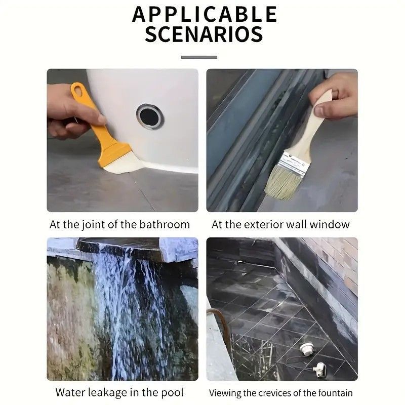 transparent waterproof coating, clear sealant, waterproof sealant Australia, RV waterproofing, roof waterproofing, wall waterproofing, window waterproofing, gutter waterproofing, pipe waterproofing, outdoor sealant, DIY waterproofing - Clear - Size 500ml