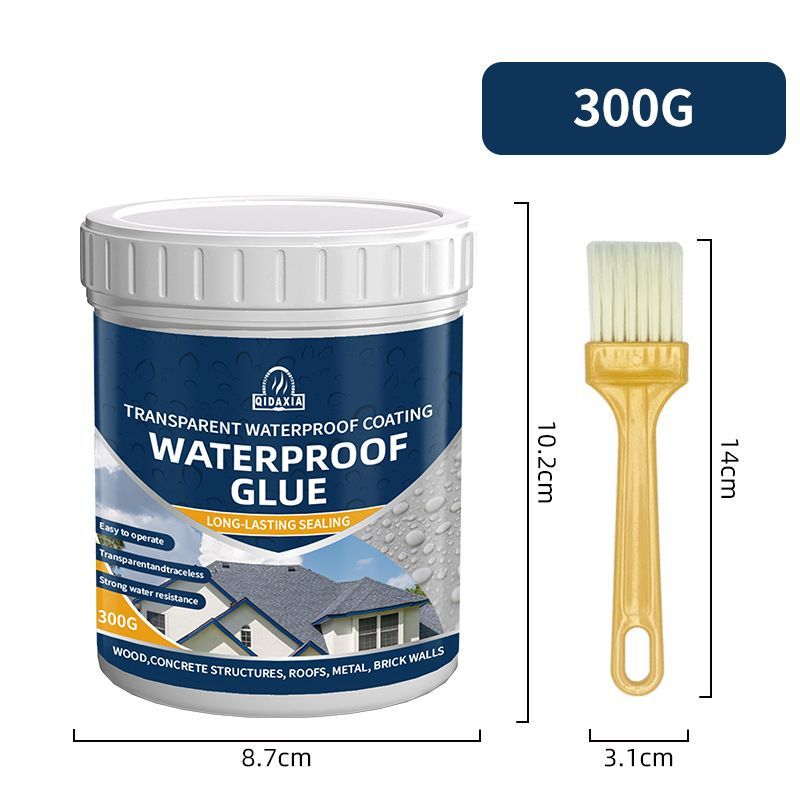 transparent waterproof coating, clear sealant, waterproof sealant Australia, RV waterproofing, roof waterproofing, wall waterproofing, window waterproofing, gutter waterproofing, pipe waterproofing, outdoor sealant, DIY waterproofing - White - Size 300ml
