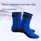 unisex diving socks, 3MM neoprene socks, mid-calf diving socks, hook-and-loop diving socks, water sports socks, diving snorkeling socks, beach volleyball socks, Australia diving gear, neoprene socks for men and women - Black - Size S