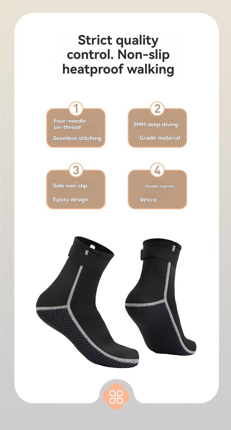 unisex diving socks, 3MM neoprene socks, mid-calf diving socks, hook-and-loop diving socks, water sports socks, diving snorkeling socks, beach volleyball socks, Australia diving gear, neoprene socks for men and women - Pink - Size M