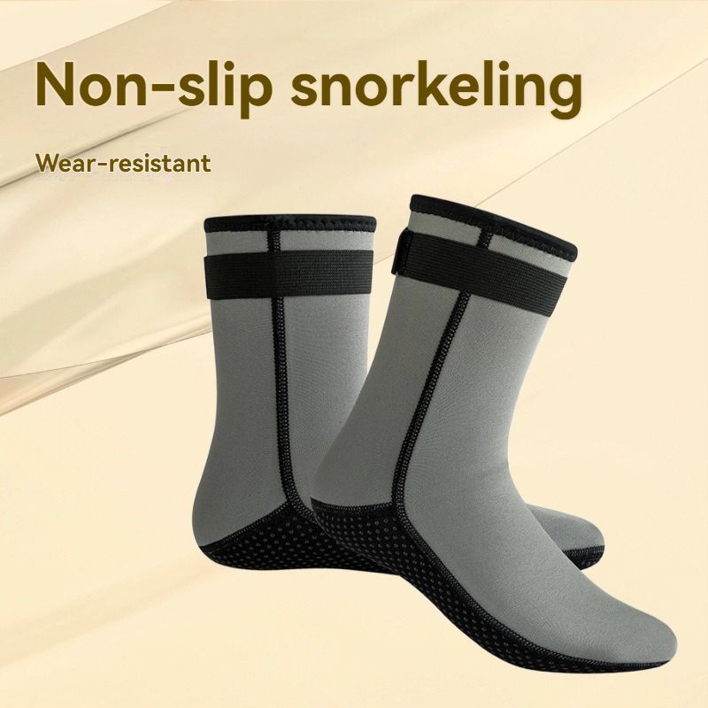 unisex diving socks, 3MM neoprene socks, mid-calf diving socks, hook-and-loop diving socks, water sports socks, diving snorkeling socks, beach volleyball socks, Australia diving gear, neoprene socks for men and women - Pink - Size S
