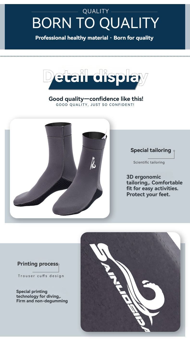 unisex diving socks, 3MM neoprene socks, mid-calf diving socks, hook-and-loop diving socks, water sports socks, diving snorkeling socks, beach volleyball socks, Australia diving gear, neoprene socks for men and women - Pink - Size M