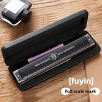 Black 28-hole harmonica, double-row harmonica, professional harmonica, diatonic harmonica, music accessory, harmonica for beginners, harmonica for professionals, Australian music store