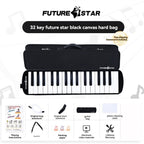 32-key melodica, student melodica, children melodica, beginner musical instrument, classroom instrument, melodica with blow-tube, melodica with mouthpiece, kids keyboard harmonica, school music supply, melodica for kids Australia - Black - Size 32