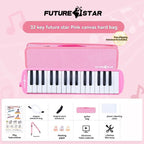32-key melodica, student melodica, children melodica, beginner musical instrument, classroom instrument, melodica with blow-tube, melodica with mouthpiece, kids keyboard harmonica, school music supply, melodica for kids Australia - Black - Size 32
