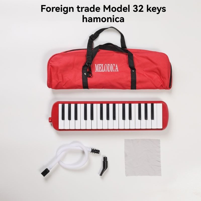 32-key melodica, 37-key melodica, student melodica, beginner melodica, musical instrument, music education, portable instrument, Australian students, classroom music - Red - Size 37