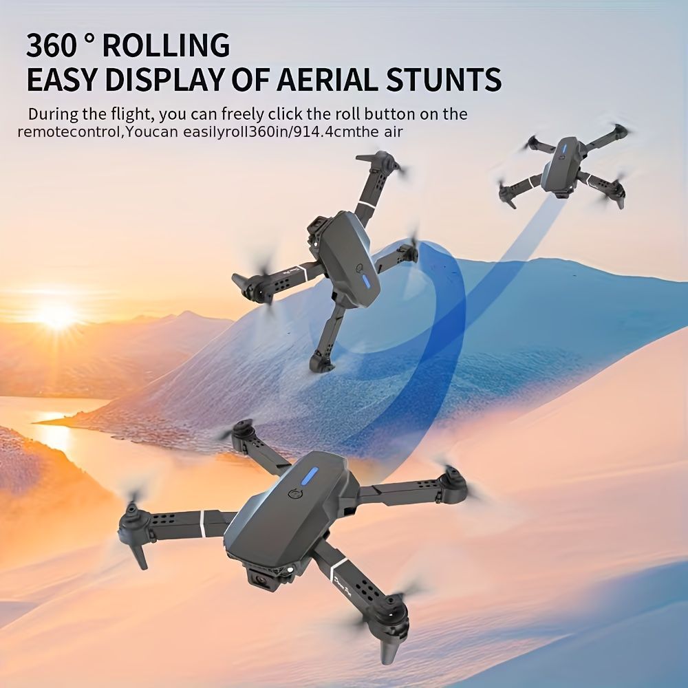S2 MAX drone, dual-camera drone, upgraded remote control, ESC camera, long-lasting battery, 360° intelligent infrared flight, flying toy, drone gift, beginner drone, FPV drone - Gray - Size Two batteries