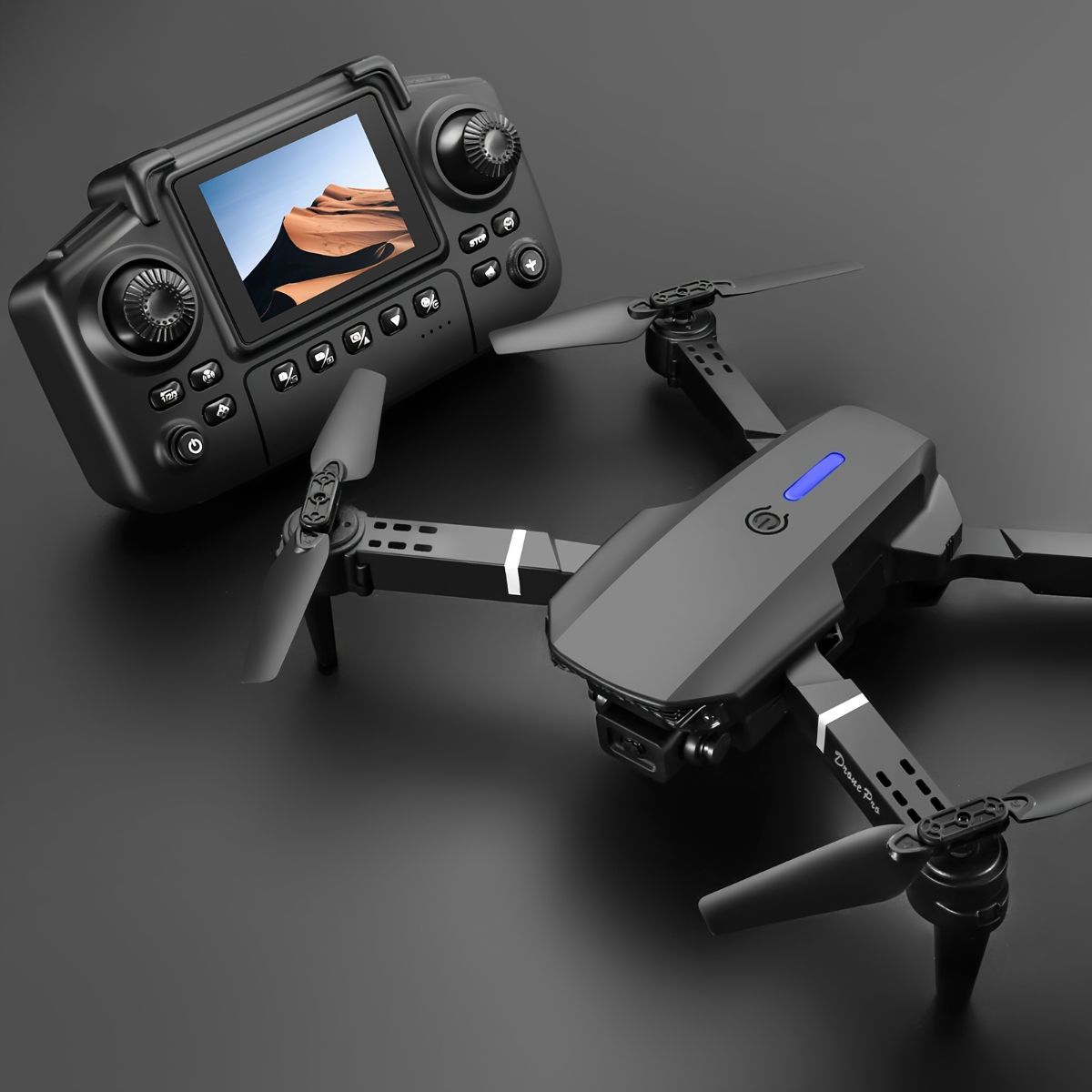 S2 MAX drone, dual-camera drone, upgraded remote control, ESC camera, long-lasting battery, 360° intelligent infrared flight, flying toy, drone gift, beginner drone, FPV drone - Gray - Size Two batteries