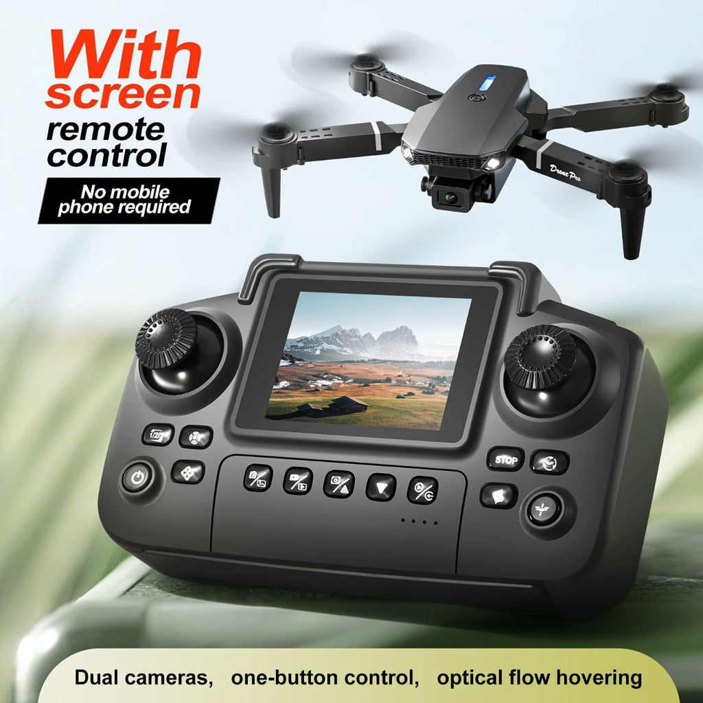 S2 MAX drone, dual-camera drone, upgraded remote control, ESC camera, long-lasting battery, 360° intelligent infrared flight, flying toy, drone gift, beginner drone, FPV drone - Gray - Size Two batteries