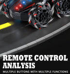2.4G remote control car, electric stunt car, drifting car, spray function, kids toy car, double-sided stunt car, watch remote control, outdoor RC toy, rechargeable toy car - Blue - Size Dual-control