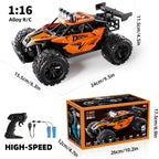 1:16 metal RC car, high-speed drifting, off-road racing car, boys toy car, 2.4GHz remote control, outdoor play toy, drift car, remote control car for kids, Australian toy - Blue - Size variable speed