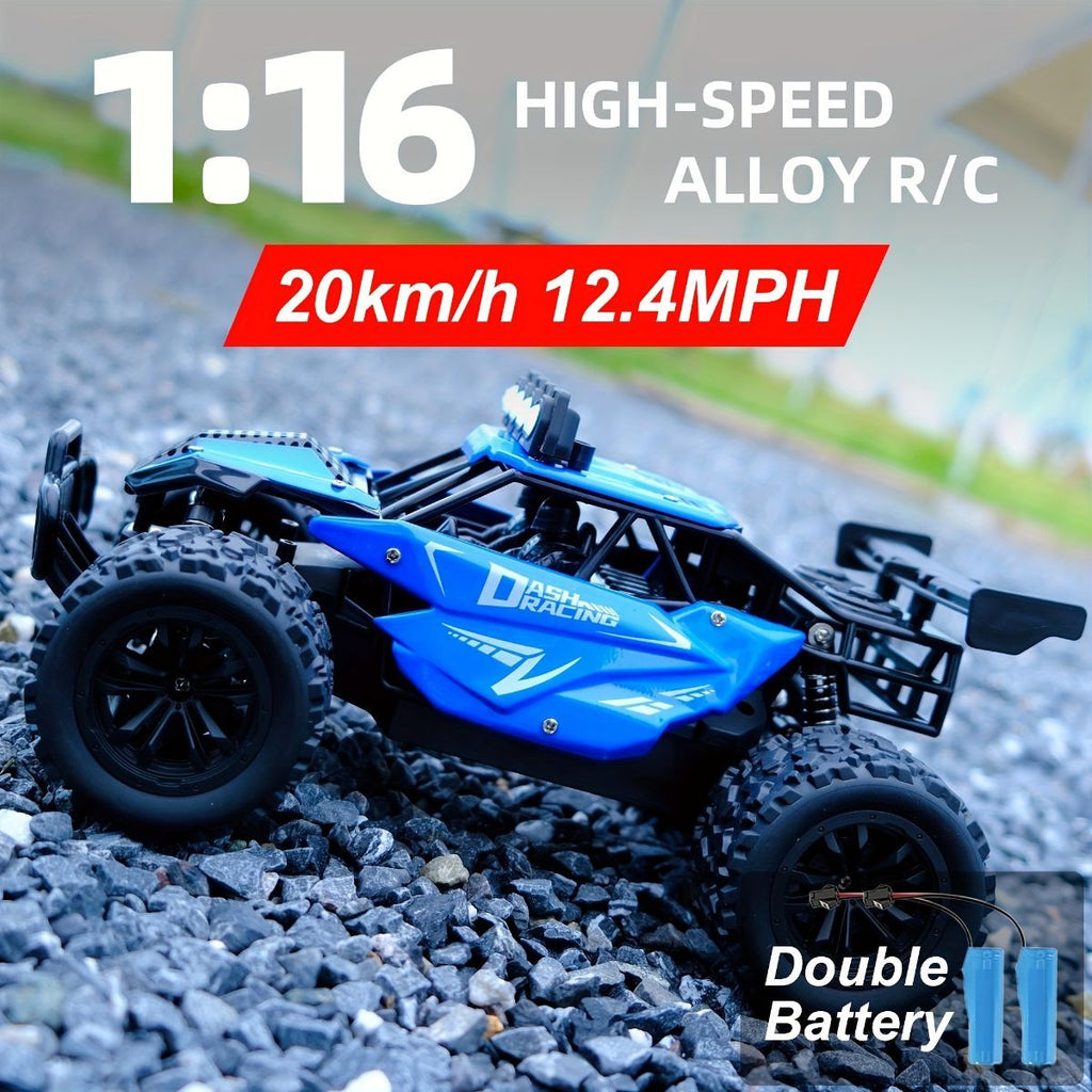1:16 metal RC car, high-speed drifting, off-road racing car, boys toy car, 2.4GHz remote control, outdoor play toy, drift car, remote control car for kids, Australian toy - Blue - Size variable speed