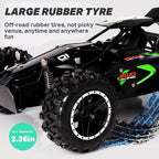 2.4G remote control car, high-speed off-road car, remote control toy for kids, four-wheel drive car, RC car with lights, outdoor toy Australia, gift for kids - Red - Size Dual-batteries