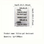 silica gel desiccant, moisture absorber, humidity control, anti-mold, anti-mildew, dehumidifier packs, office supplies, storage protection, Australia - White - Size 1000g