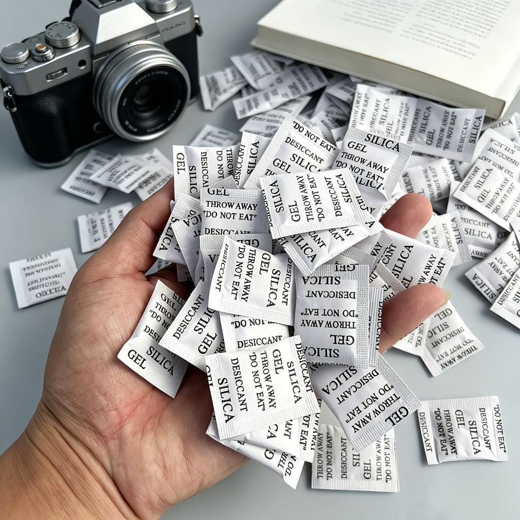 silica gel desiccant, moisture absorber, humidity control, anti-mold, anti-mildew, dehumidifier packs, office supplies, storage protection, Australia - White - Size 1000g