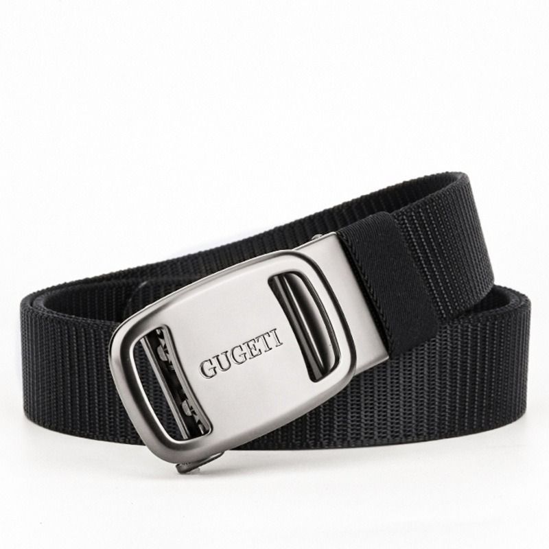 men's belt, outdoor sports belt, canvas belt, alloy automatic buckle, men's accessory, Australian belt, automatic belt men, casual belt, durable belt, travel belt - Blue - Size 120cm-47.2in