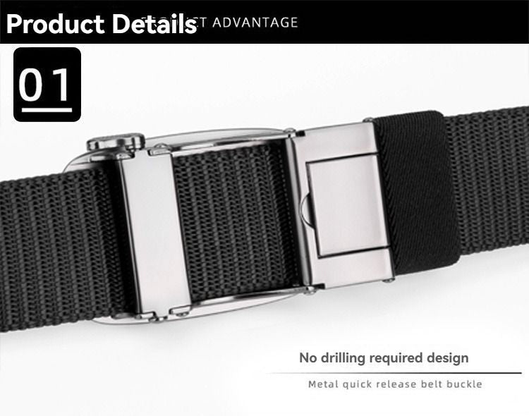 men's belt, outdoor sports belt, canvas belt, alloy automatic buckle, men's accessory, Australian belt, automatic belt men, casual belt, durable belt, travel belt - Blue - Size 150cm-59in