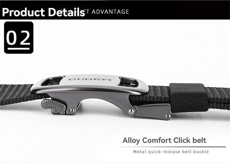 men's belt, outdoor sports belt, canvas belt, alloy automatic buckle, men's accessory, Australian belt, automatic belt men, casual belt, durable belt, travel belt - Dark Brown - Size 150cm-59in