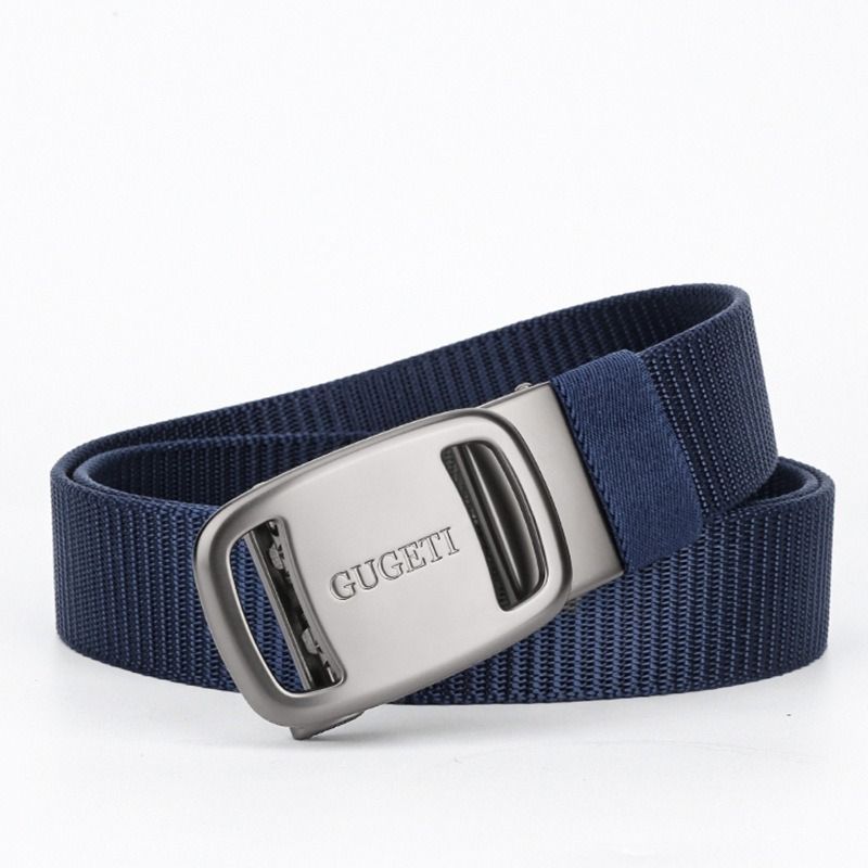men's belt, outdoor sports belt, canvas belt, alloy automatic buckle, men's accessory, Australian belt, automatic belt men, casual belt, durable belt, travel belt - Gray - Size 120cm-47.2in