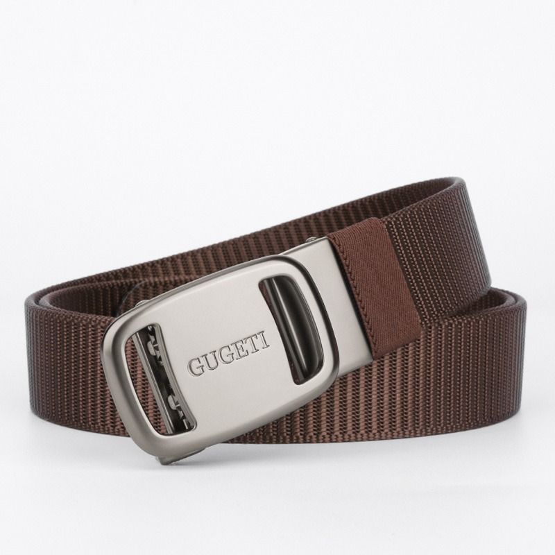 men's belt, outdoor sports belt, canvas belt, alloy automatic buckle, men's accessory, Australian belt, automatic belt men, casual belt, durable belt, travel belt - Khaki - Size 120cm-47.2in