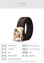 men's belt, genuine leather belt, alloy buckle belt, all-matching belt, premium men's accessories, Australian men's fashion, casual belt, formal belt, leather accessories - Grey khaki - Size 120cm-47.2in