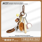 Miu-Style Baseball-Themed Couple Bag & Key Chain - baseball - Size 1