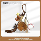 Miu-Style Baseball-Themed Couple Bag & Key Chain - baseball - Size 6