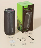 wireless bluetooth speaker, portable speaker, outdoor speaker, waterproof speaker, RGB light speaker, bass heavy speaker, camping speaker, beach speaker, Australia outdoor audio - Green - Size IPX7
