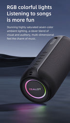 wireless bluetooth speaker, portable speaker, outdoor speaker, waterproof speaker, RGB light speaker, bass heavy speaker, camping speaker, beach speaker, Australia outdoor audio - Green - Size IPX7
