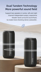 wireless bluetooth speaker, portable speaker, outdoor speaker, waterproof speaker, RGB light speaker, bass heavy speaker, camping speaker, beach speaker, Australia outdoor audio - Navy - Size IPX7