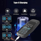 Electric Massager 8 Pads 9 Modes Type-C Charging Muscle Relaxer Pain Relief - Black - Size 01