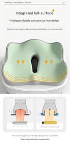 Ergonomic Seat Cushion Backrest Comfortable Seating Office Chair Cushion Lumbar - Beige - Size 01