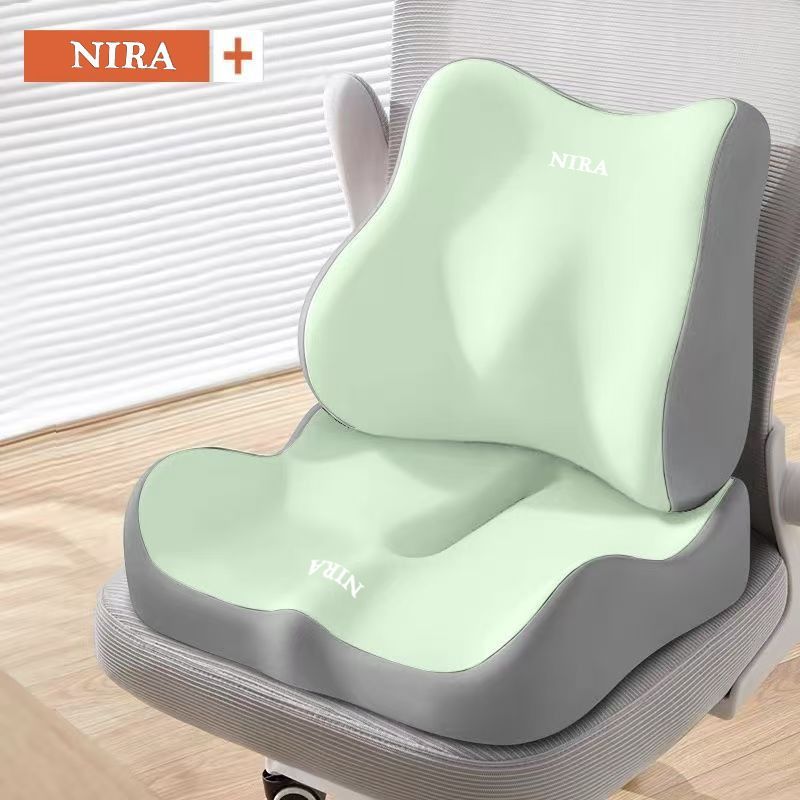 Ergonomic Seat Cushion Backrest Comfortable Seating Office Chair Cushion Lumbar - Black - Size 01