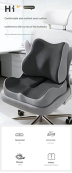Ergonomic Seat Cushion Backrest Comfortable Seating Office Chair Cushion Lumbar - Green - Size 01