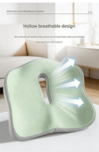 Ergonomic Seat Cushion Backrest Comfortable Seating Office Chair Cushion Lumbar - Gray - Size 01