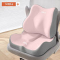 Ergonomic Seat Cushion Backrest Comfortable Seating Office Chair Cushion Lumbar - Pink - Size 01