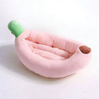 Banana-Shaped Pet Bed Removable Washable Pet Bed Small Medium Dog Bed Cat Bed - Green - Size 105-50CM