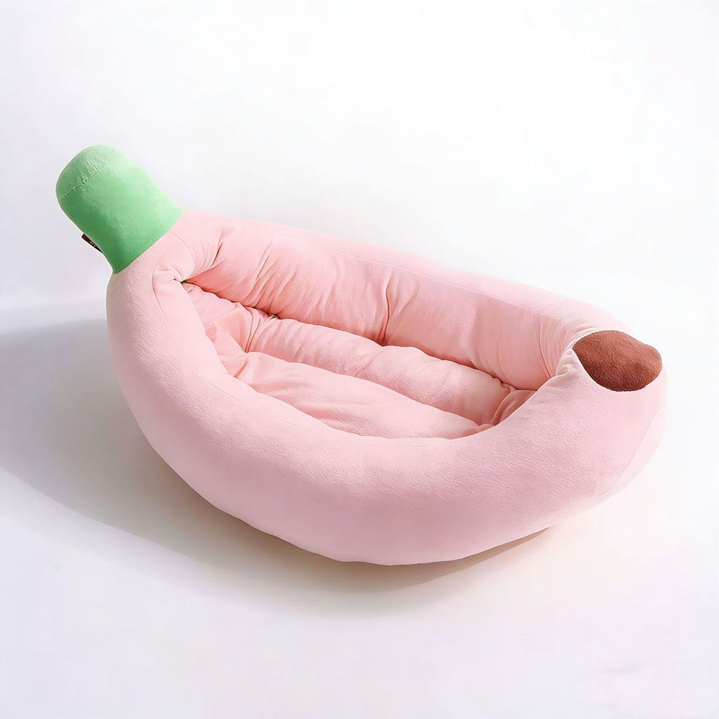 Banana-Shaped Pet Bed Removable Washable Pet Bed Small Medium Dog Bed Cat Bed - Green - Size 78-40CM