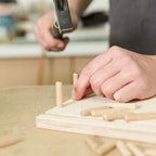 Wood Dowels Beech Wood Dowels Woodworking Supplies Drilling Dowels DIY - Wood color - Size 12-100mm