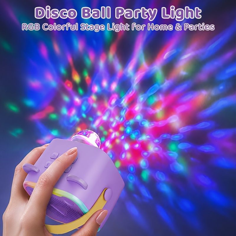 Mini Cat Ear Karaoke Machine Wireless Microphones USB Rechargeable RGB Party - Pink - Size 01