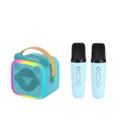 Mini Cat Ear Karaoke Machine Wireless Microphones USB Rechargeable RGB Party - Purple - Size 01