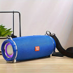 Portable Wireless Speaker Bluetooth Speaker Flashing LED Lights Party Speaker - Black - Size 01