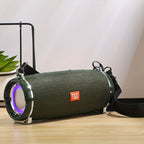 Portable Wireless Speaker Bluetooth Speaker Flashing LED Lights Party Speaker - Blue - Size 01