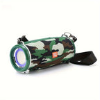 Portable Wireless Speaker Bluetooth Speaker Flashing LED Lights Party Speaker - Camouflage - Size 01