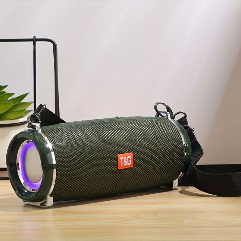 Portable Wireless Speaker Bluetooth Speaker Flashing LED Lights Party Speaker - Camouflage - Size 01