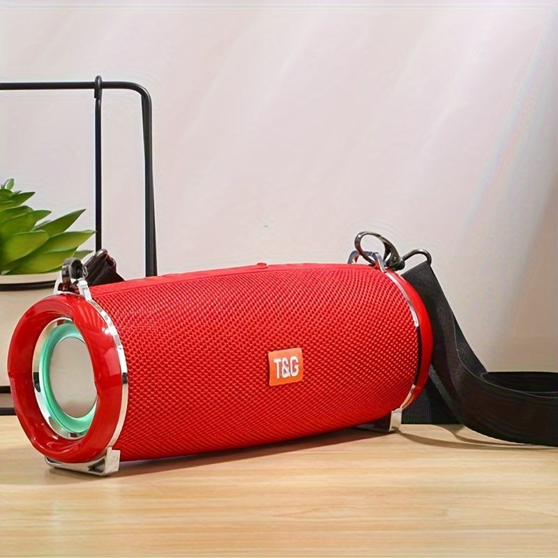 Portable Wireless Speaker Bluetooth Speaker Flashing LED Lights Party Speaker - Green - Size 01